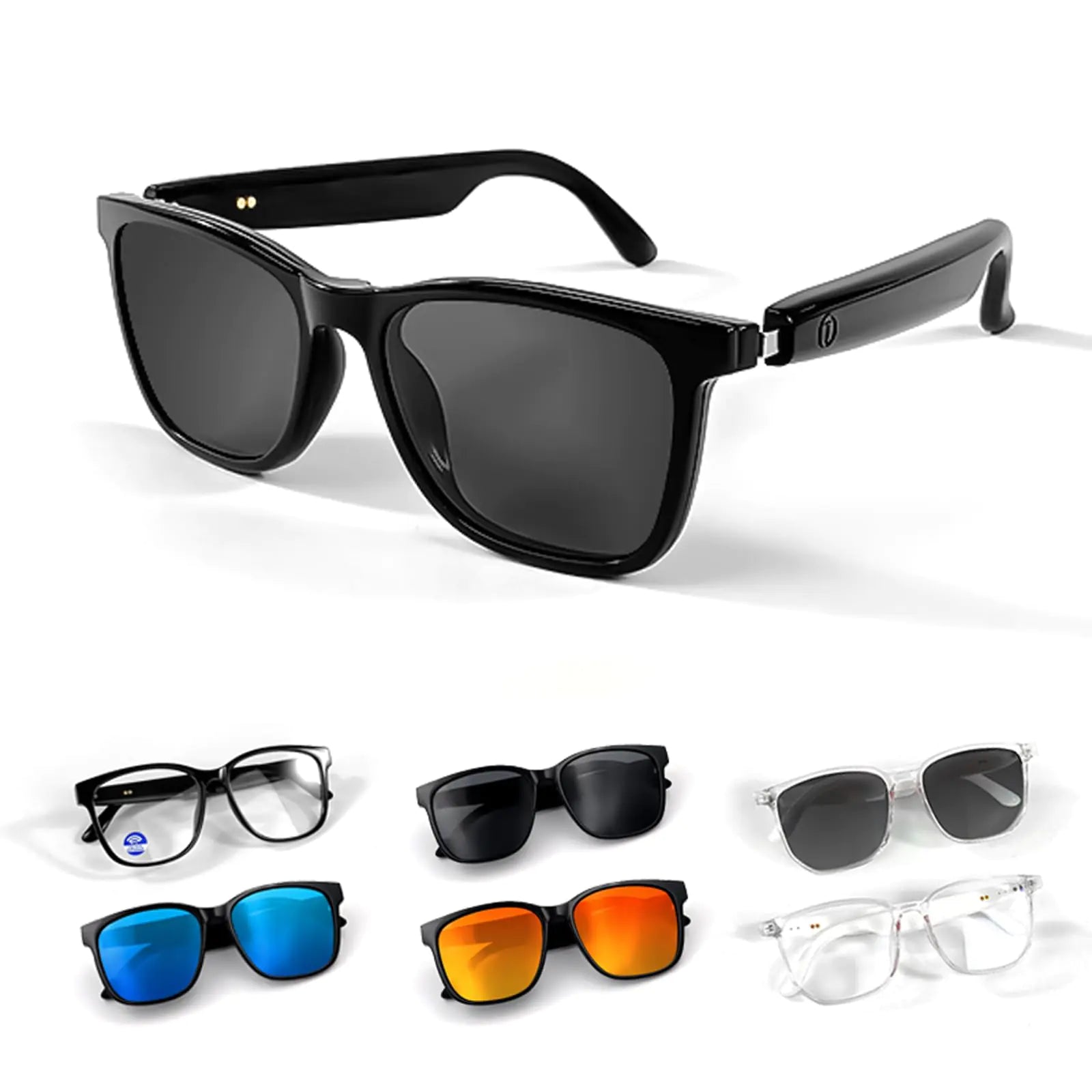 Wireless Bluetooth Sunglasses for Men Women Polarized Smart Sunglasses Headphones Bluetooth 5.3 Audio Glasses with Speakers Listenable Songs Blue Tooth Smartglasses Sunglasses for iPhone Android