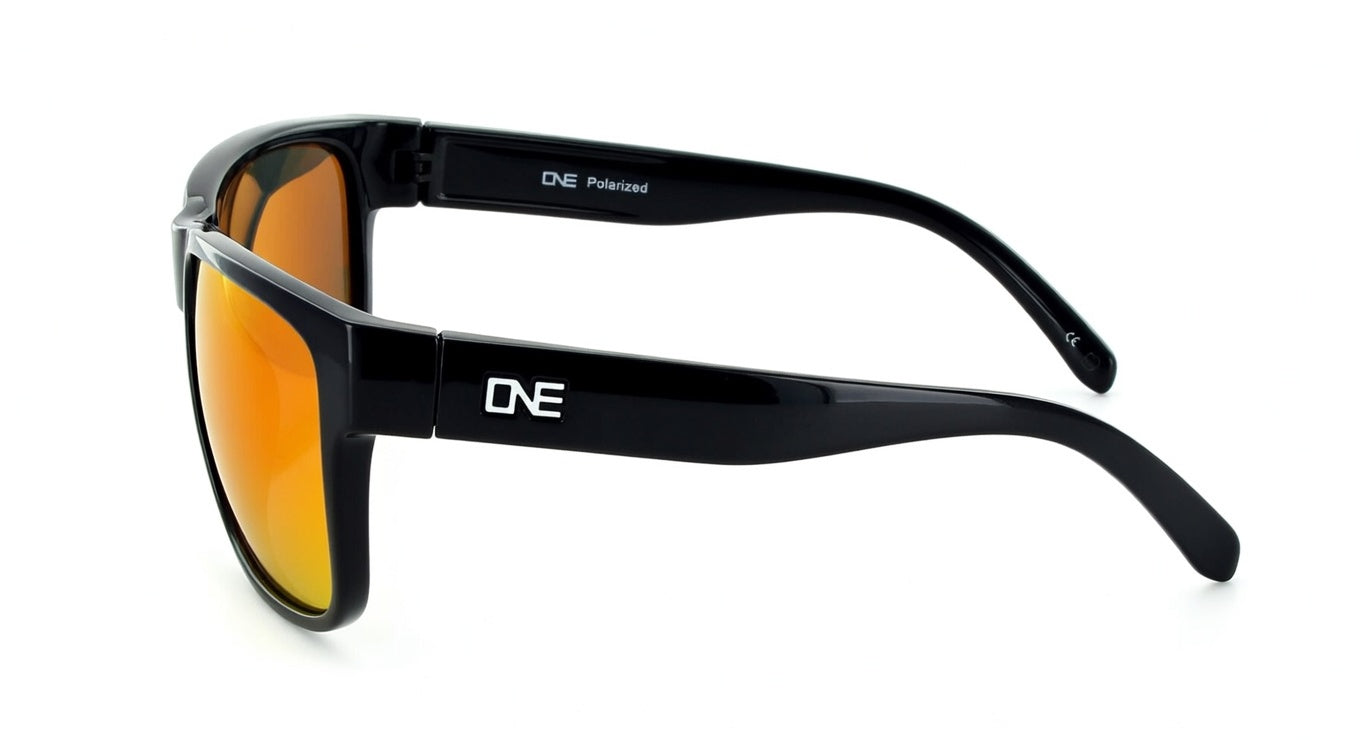 Optic Nerve Kingfish Polarized Sport Sunglasses – Shiny Black Frame with Smoke/Red Lens