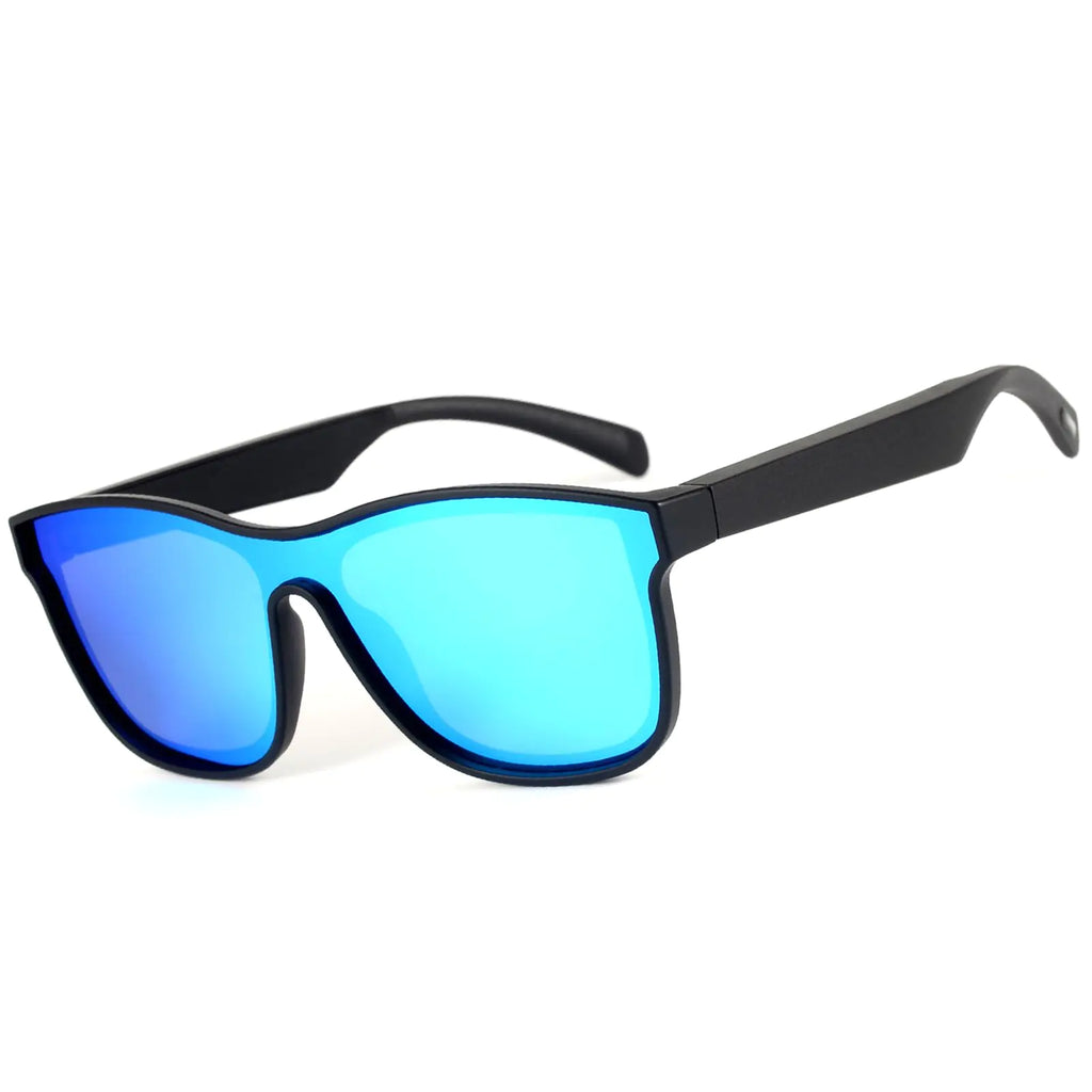 DELHI TORNADO Smart Glasses Bluetooth Audio Sunglasses for Men Women with Built-in Mic & Speakers Polarized Sunglasses Lenses Touch Voice Assistant HD Calling Open Ear Sound Sunglasses(KY03Blue)