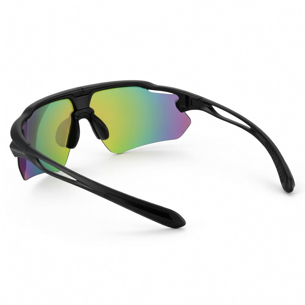 Polarized Cycling Sunglasses – Sports Sunglasses with 5 Interchangeable Lenses